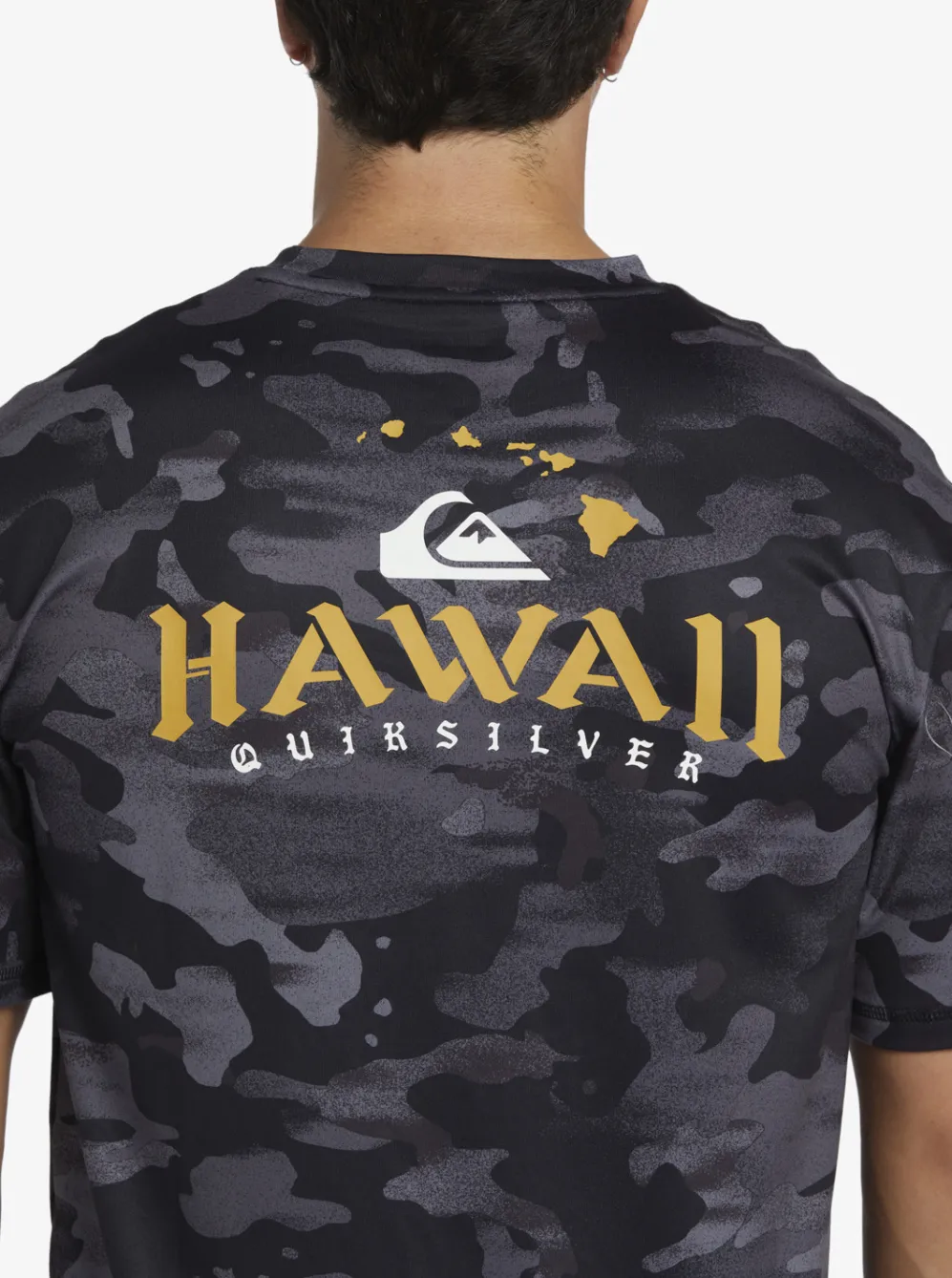 Quiksilver Rashguards|Hi Royalty Surf Short Sleeve Upf 50 Surf T-Shirt Hi Camo Black