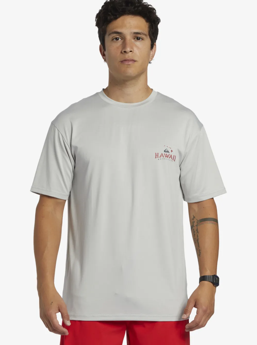 Quiksilver Rashguards|Hi Royalty Surf Short Sleeve Upf 50 Surf T-Shirt Grey Violet