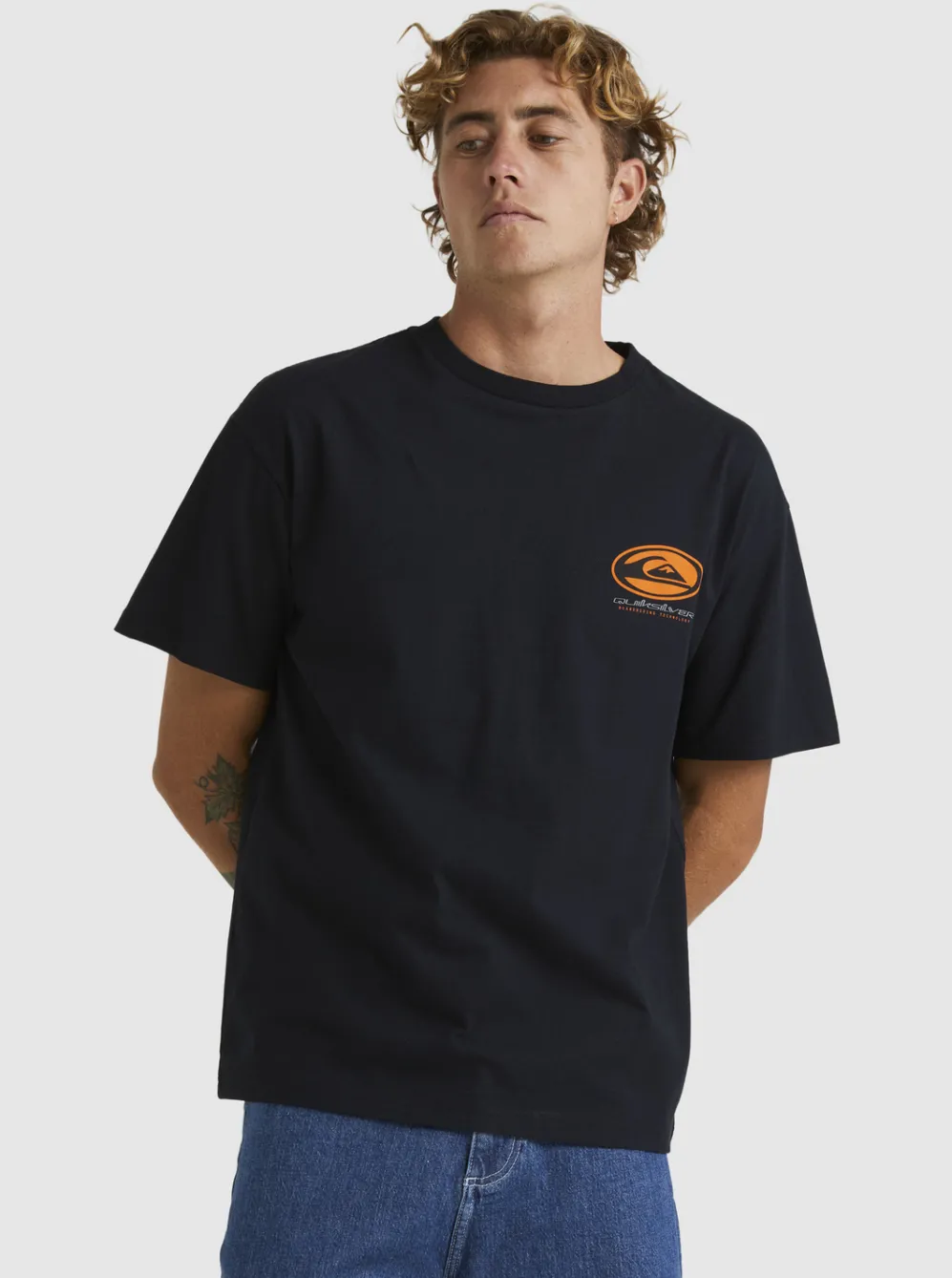 Quiksilver Tees|Honeycomb Short Sleeve Stn T-Shirt Black