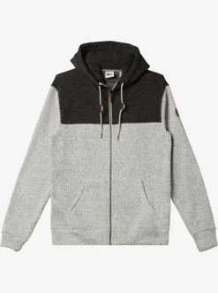Quiksilver Sweatshirts & Hoodies|Keller Zip-Up Hoodie Light Grey Heather
