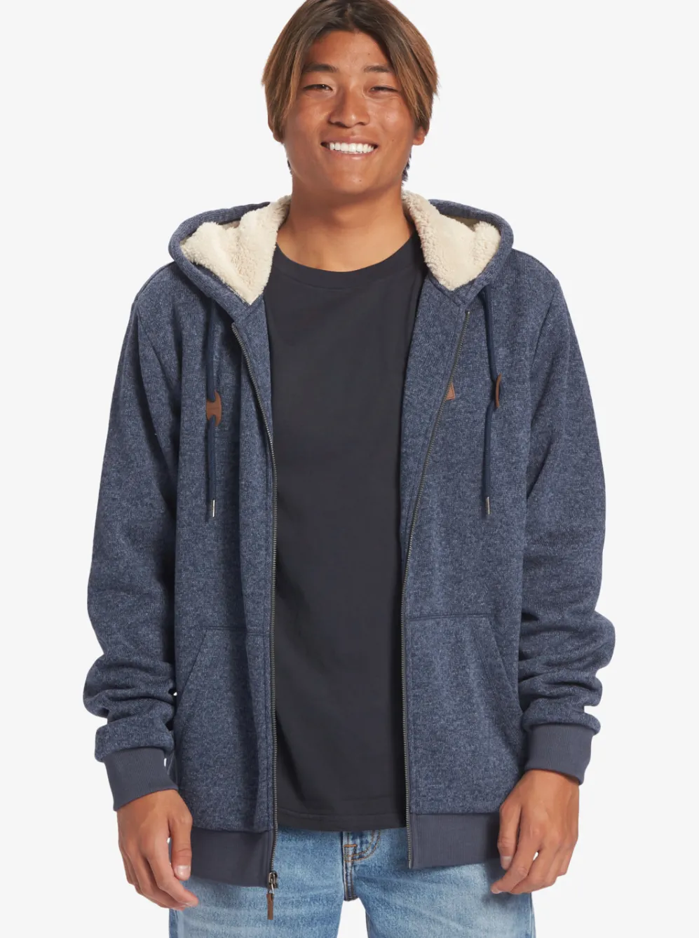 Quiksilver Shirts & Polos|Keller Zip-Up Hoodie Navy Blazer Heather