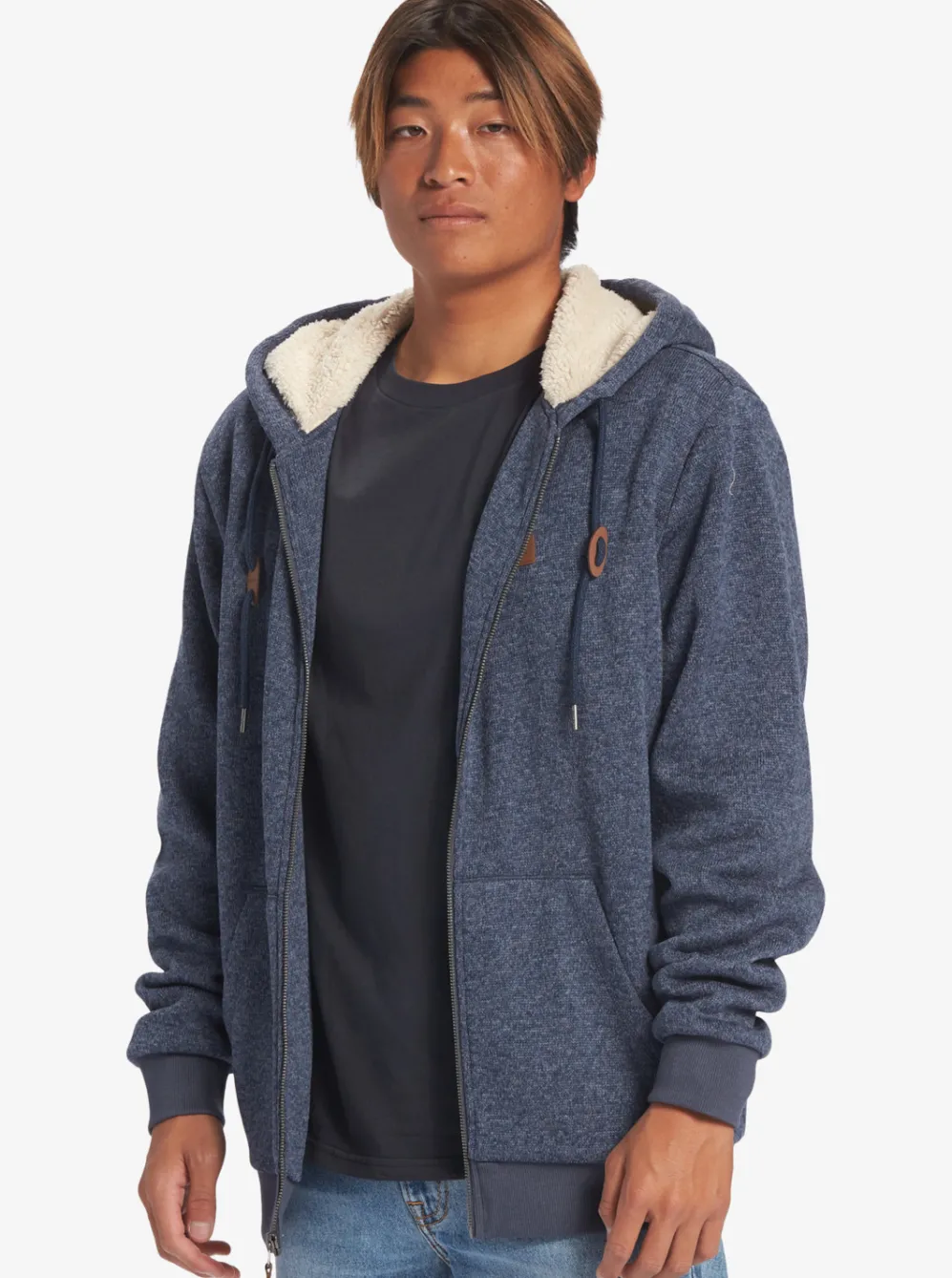 Quiksilver Shirts & Polos|Keller Zip-Up Hoodie Navy Blazer Heather