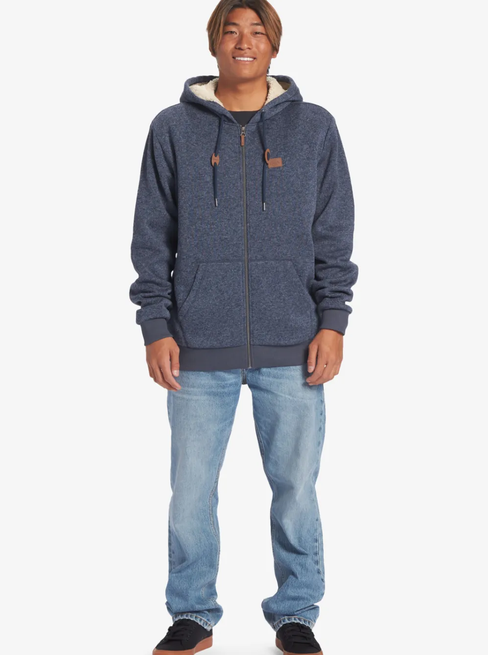 Quiksilver Shirts & Polos|Keller Zip-Up Hoodie Navy Blazer Heather