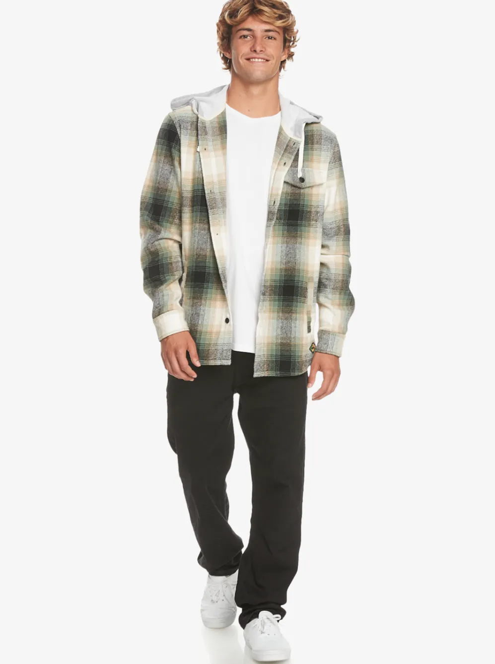 Quiksilver Shirts & Polos|Kinloss Long Sleeve Hooded Shirt Laurel Kinloss