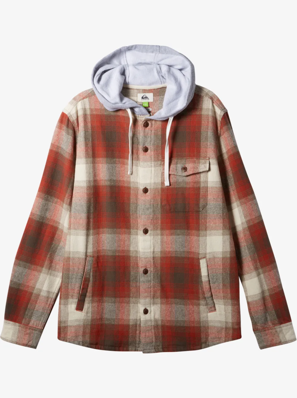 Quiksilver Shirts & Polos|Kinloss Long Sleeve Hooded Shirt Baked Clay Kinloss