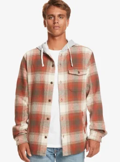 Quiksilver Shirts & Polos|Kinloss Long Sleeve Hooded Shirt Baked Clay Kinloss