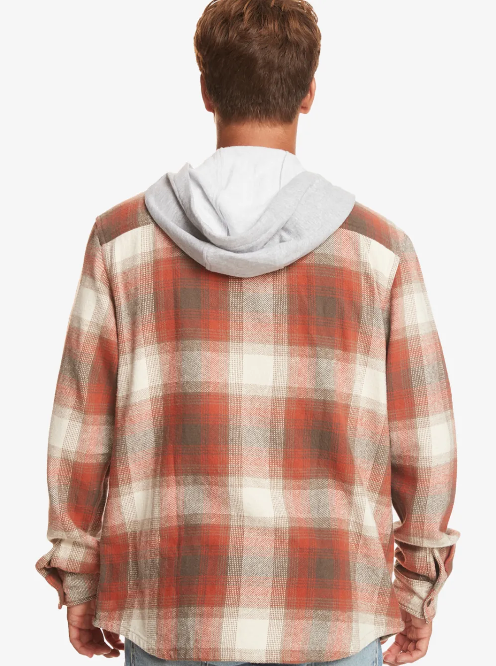 Quiksilver Shirts & Polos|Kinloss Long Sleeve Hooded Shirt Baked Clay Kinloss