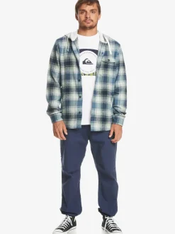 Quiksilver Shirts & Polos|Kinloss Long Sleeve Hooded Shirt Iceberg Green Kinloss
