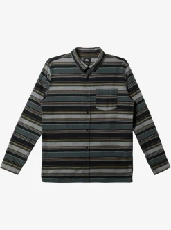 Quiksilver Shirts & Polos|Lyne Long Sleeve Top Black Lyne Flannel