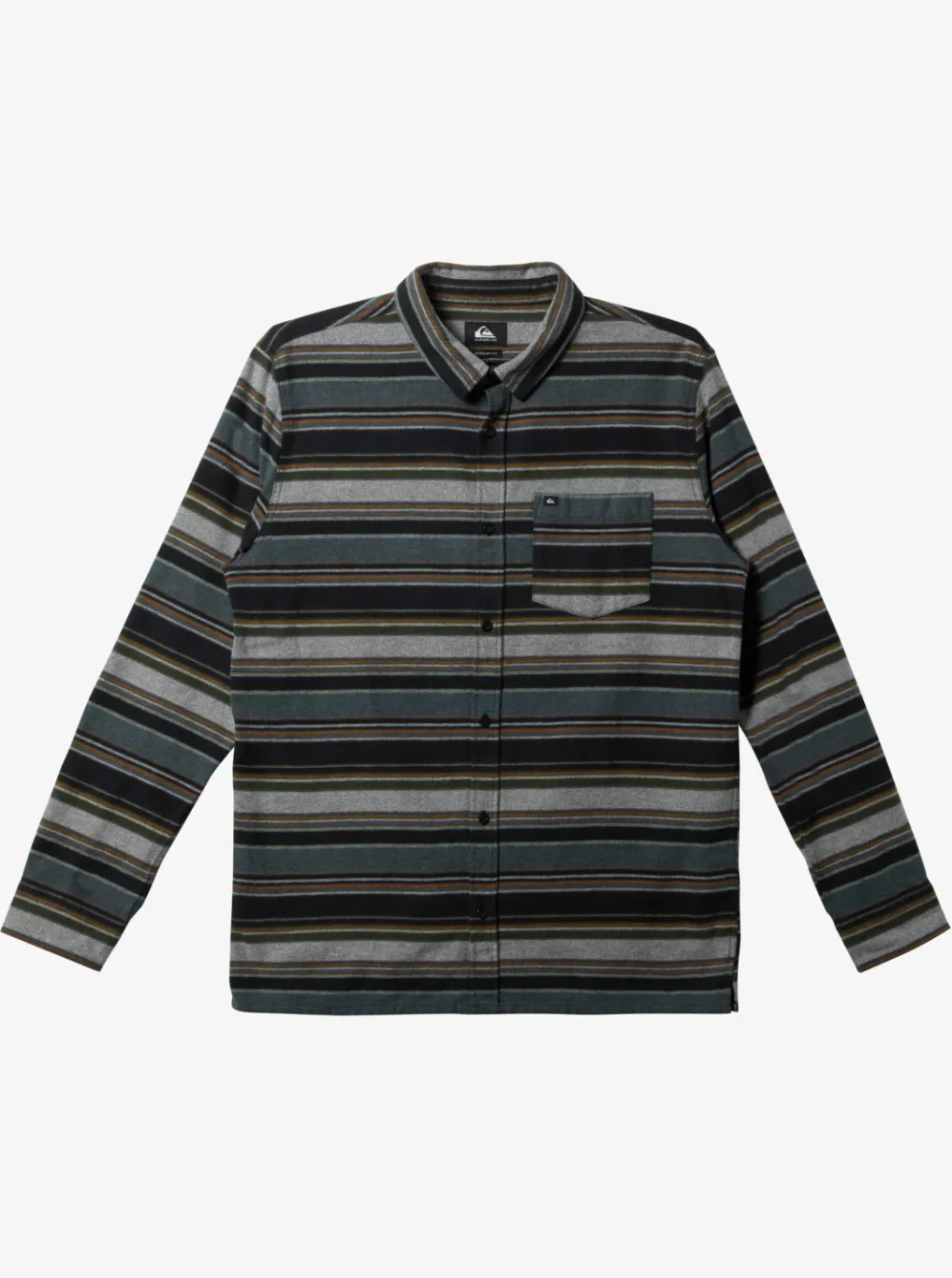 Quiksilver Shirts & Polos|Lyne Long Sleeve Top Black Lyne Flannel
