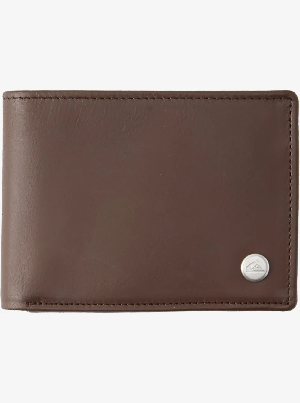 Quiksilver Wallets|Mac Tri-Fold Leather Wallet Chocolate Brown