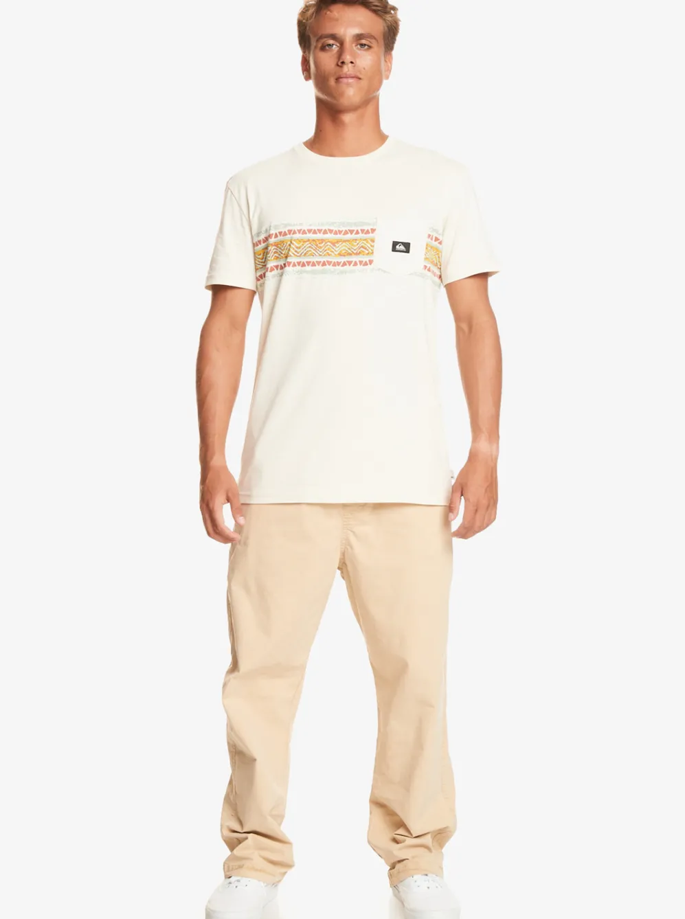 Quiksilver Tees|Mesa Stripe Pocket T-Shirt Birch