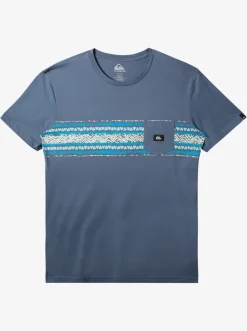 Quiksilver Tees|Mesa Stripe Pocket T-Shirt Bering Sea