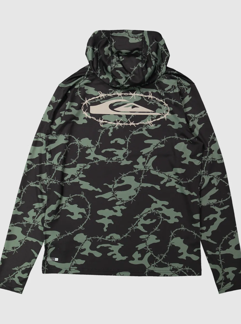 Quiksilver Rashguards|Mikey Hooded Long Sleeve Upf 50 Surf T-Shirt Black