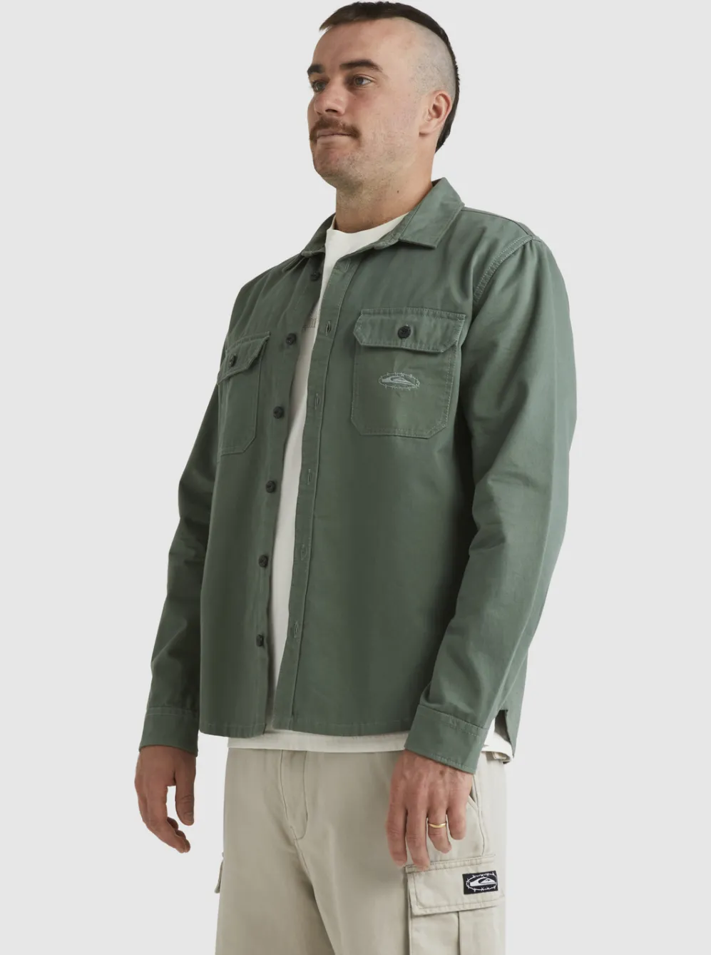 Quiksilver Shirts & Polos|Mikey Long Sleeve Shirt Laurel Wreath