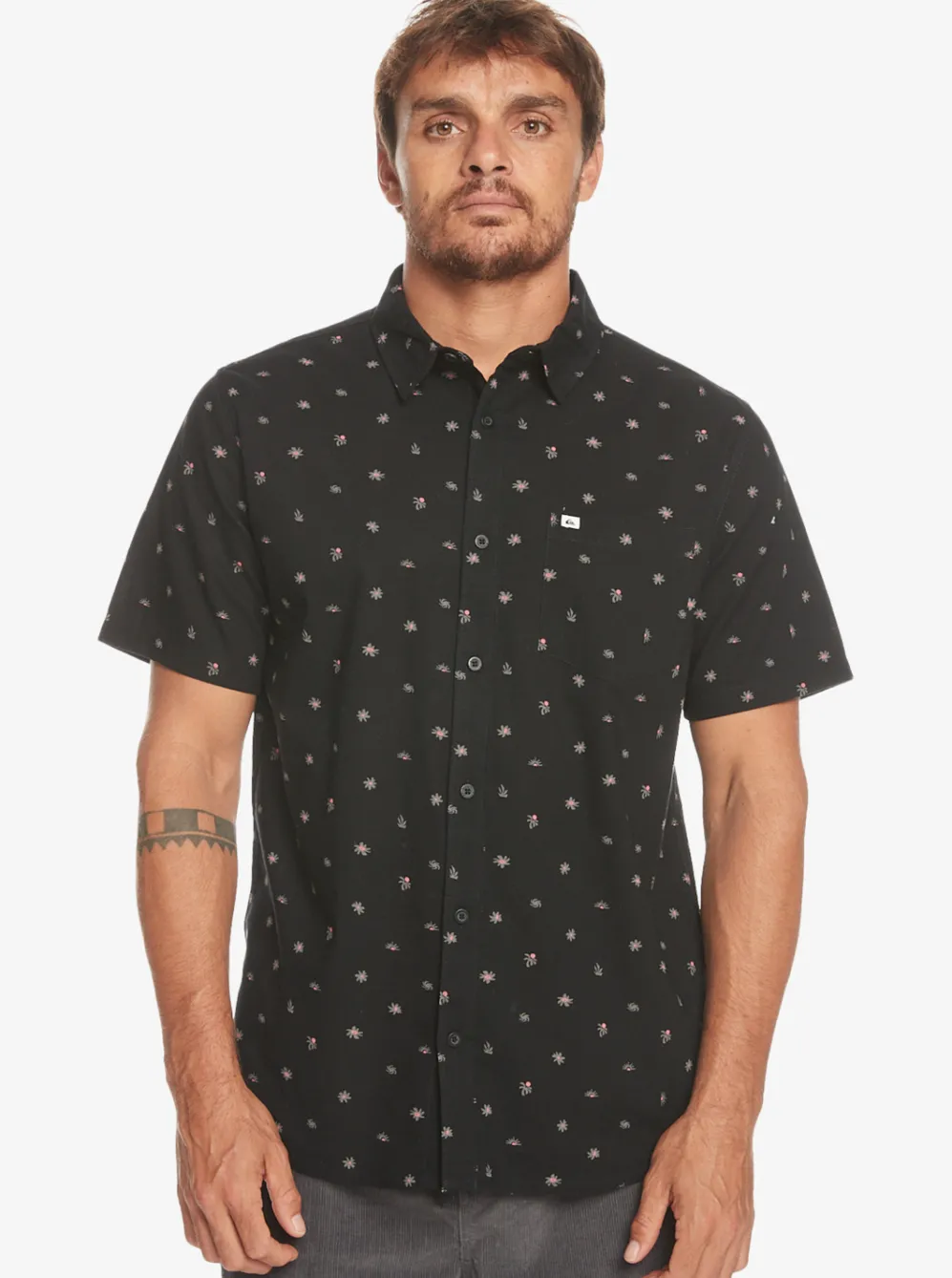 Quiksilver Shirts & Polos|Minimo Short Sleeve Shirt Black Minimo