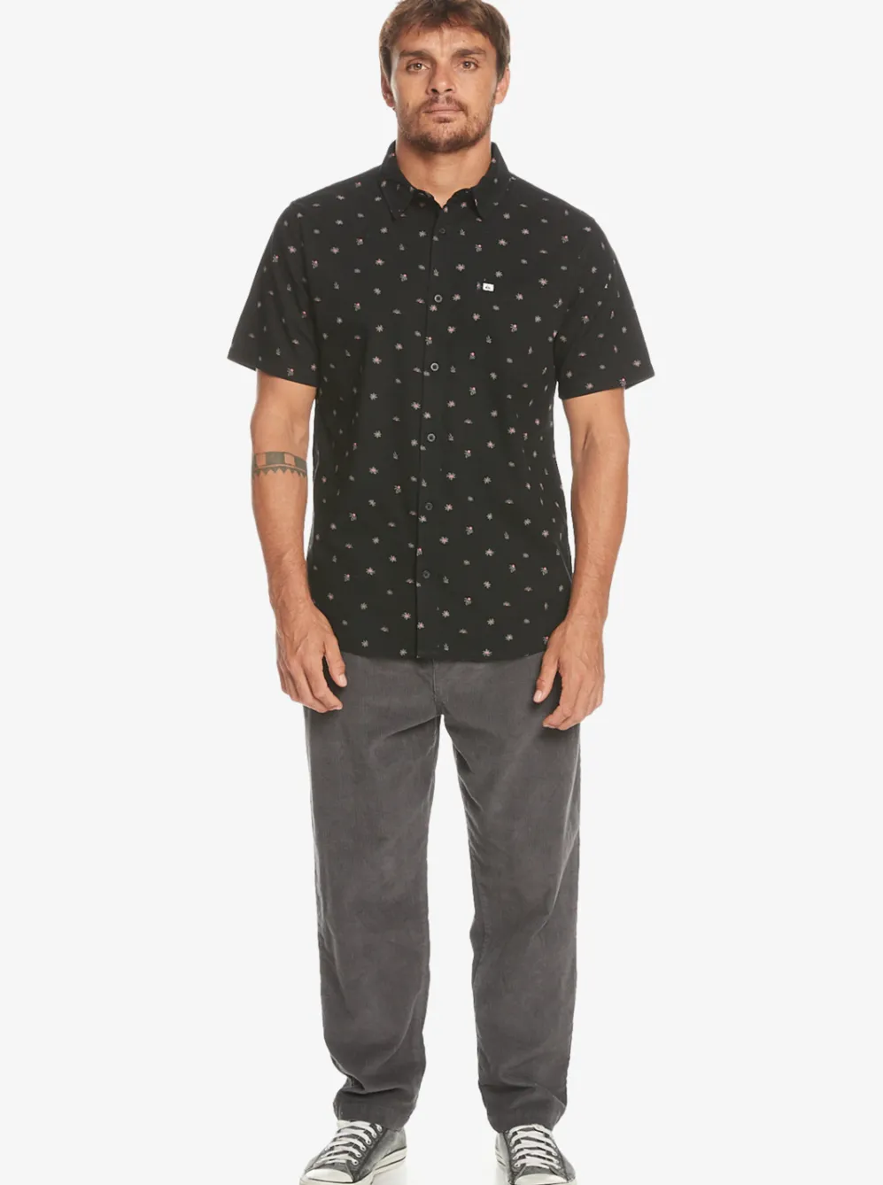 Quiksilver Shirts & Polos|Minimo Short Sleeve Shirt Black Minimo