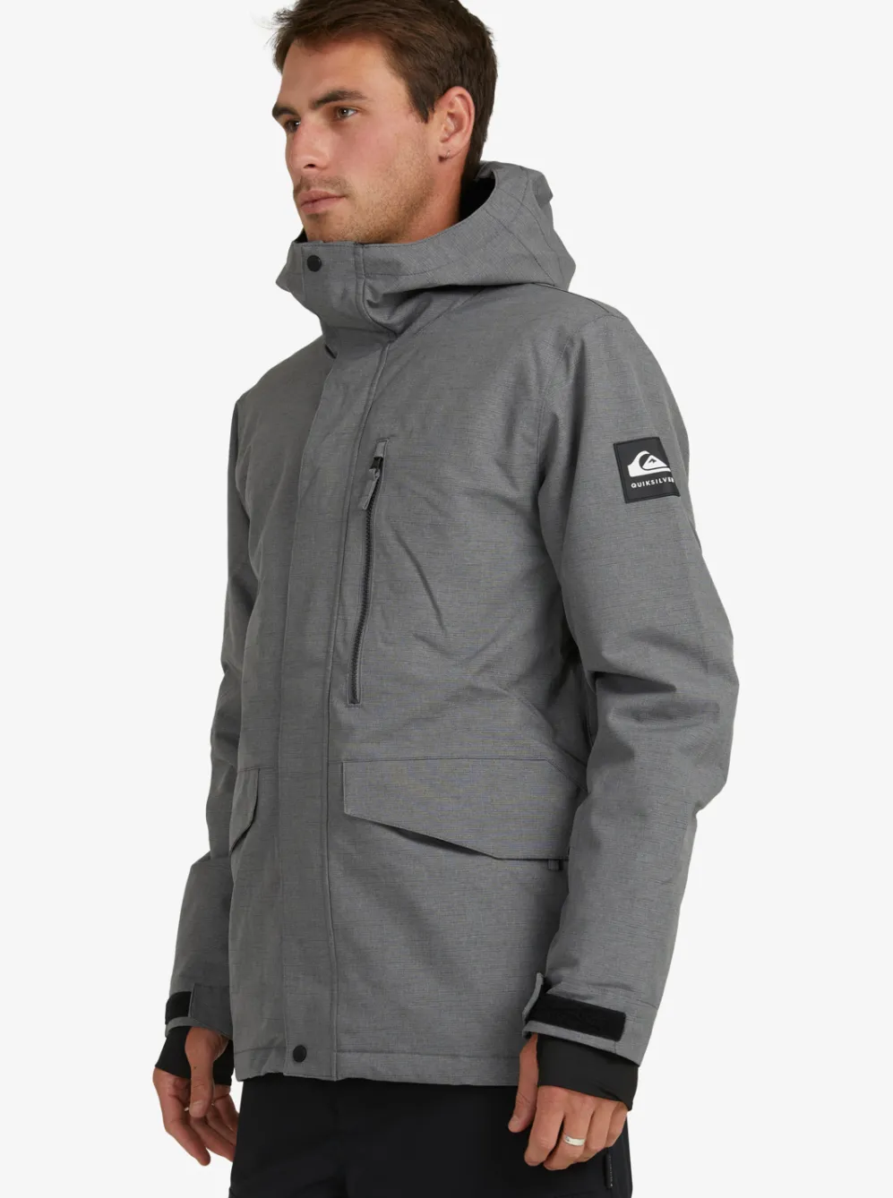 Quiksilver Layers|Mission Solid Insulated Snow Jacket Heather Grey