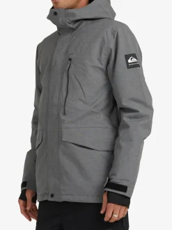 Quiksilver Layers|Mission Solid Insulated Snow Jacket Heather Grey