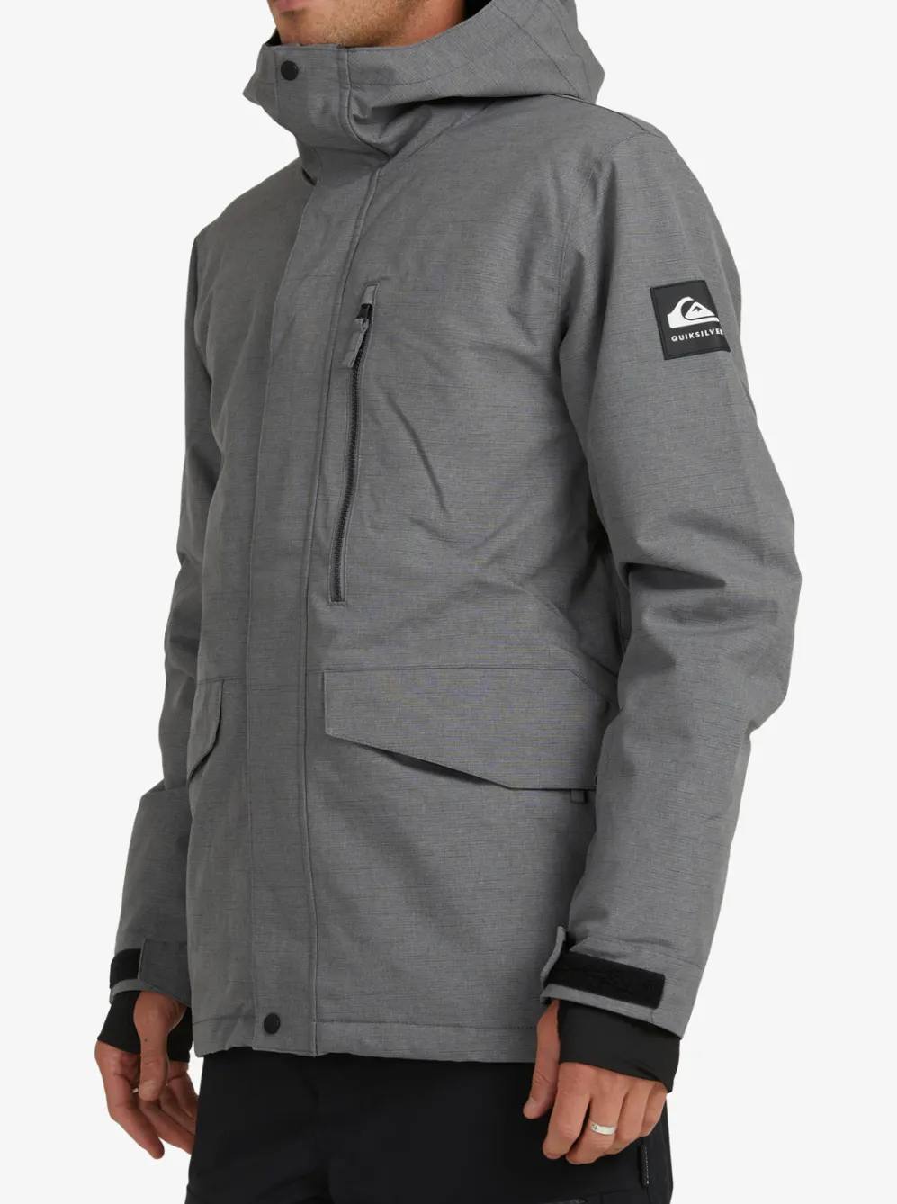 Quiksilver Layers|Mission Solid Insulated Snow Jacket Heather Grey