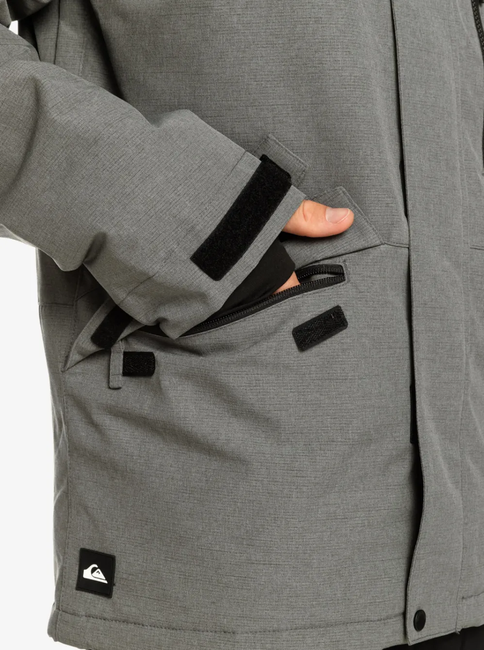 Quiksilver Layers|Mission Solid Insulated Snow Jacket Heather Grey