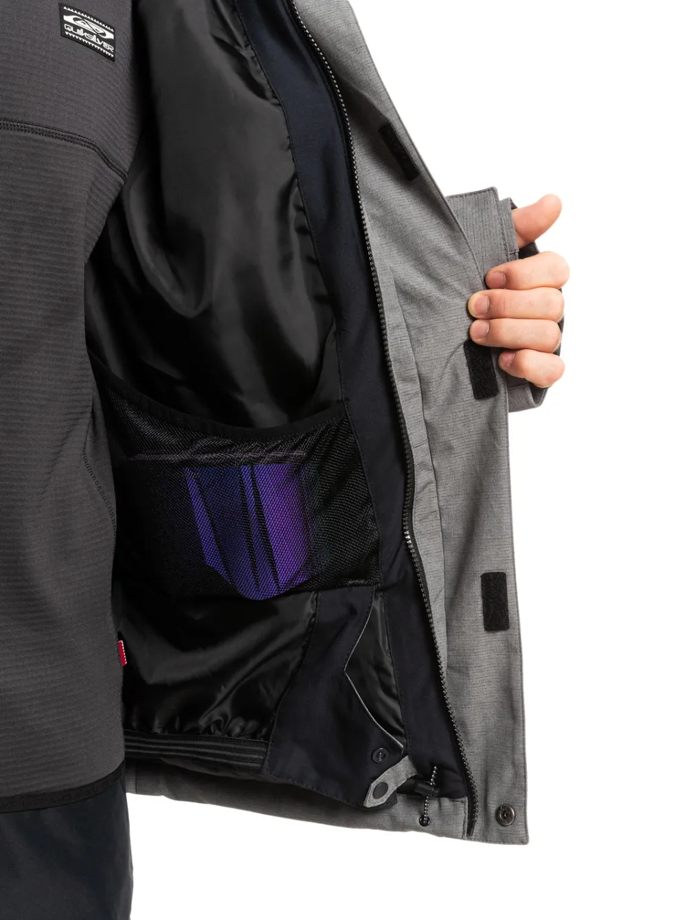 Quiksilver Layers|Mission Solid Insulated Snow Jacket Heather Grey