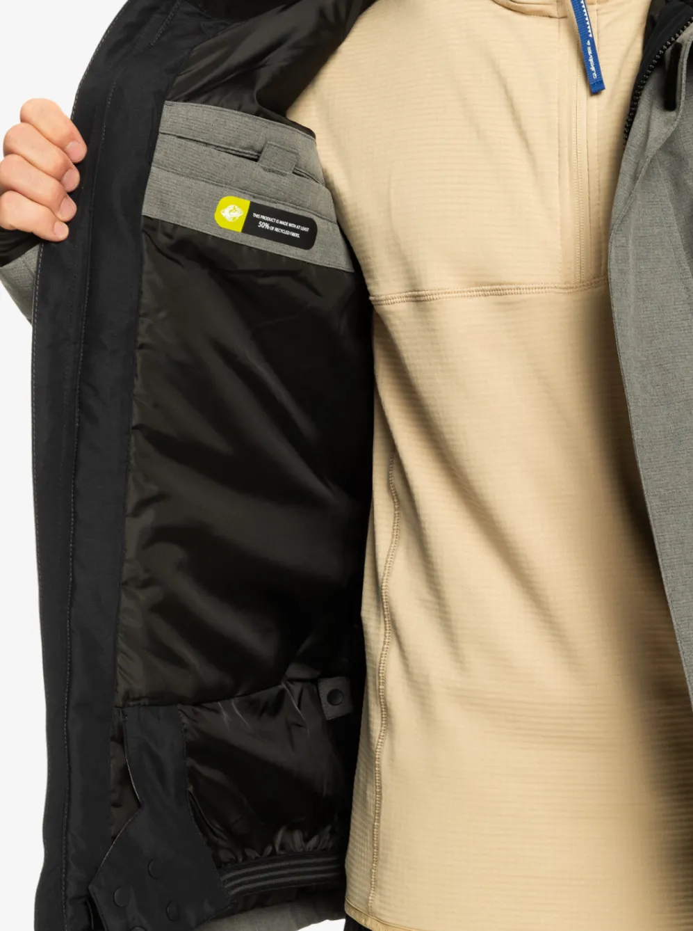 Quiksilver Layers|Mission Solid Insulated Snow Jacket Heather Grey