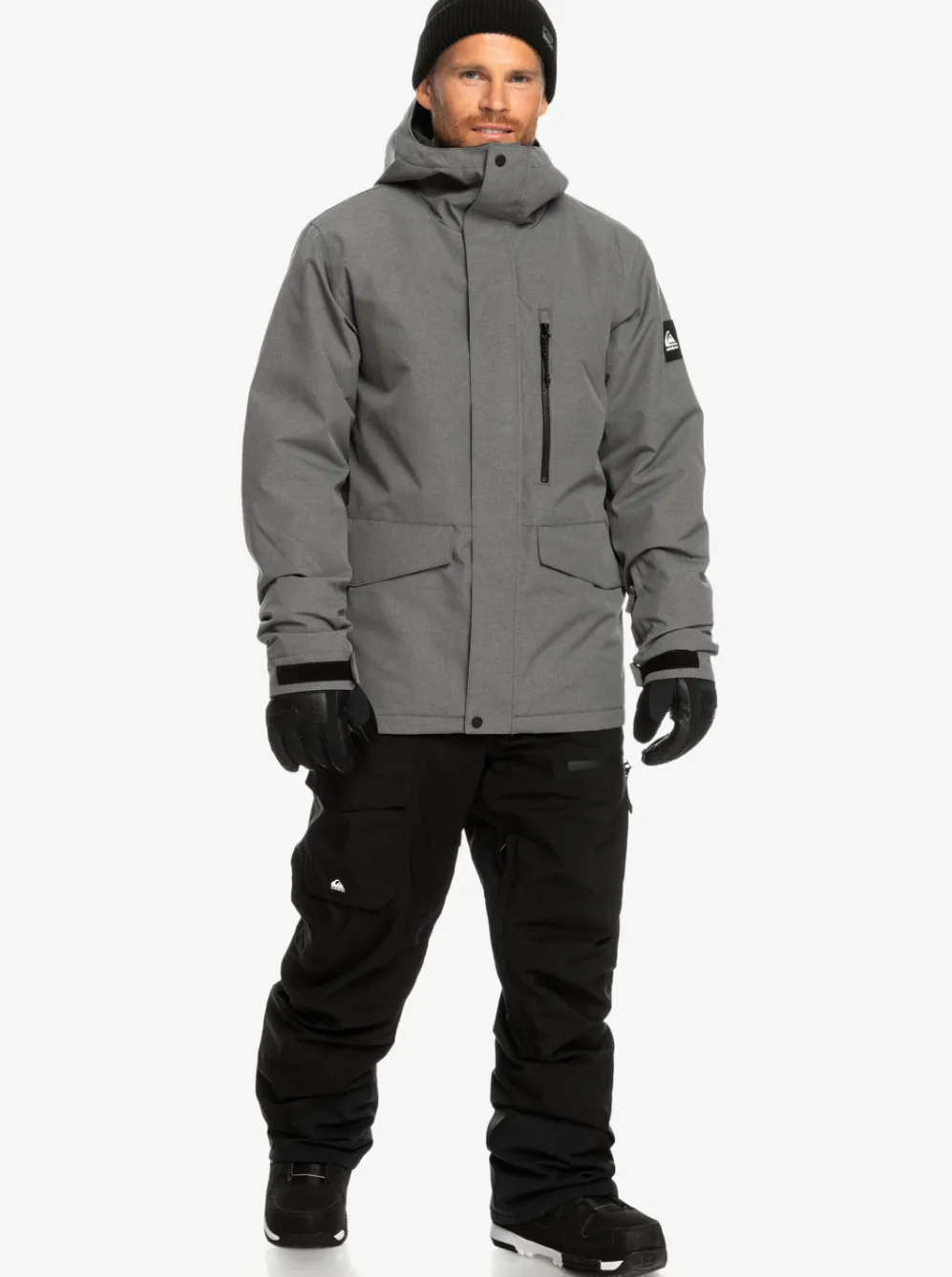 Quiksilver Layers|Mission Solid Insulated Snow Jacket Heather Grey