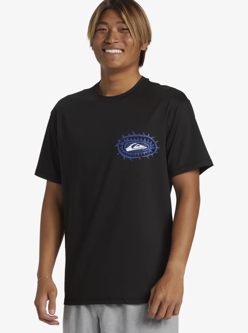 Quiksilver Rashguards|Mix Session Upf 50 Short Sleeve Surf Tee Black