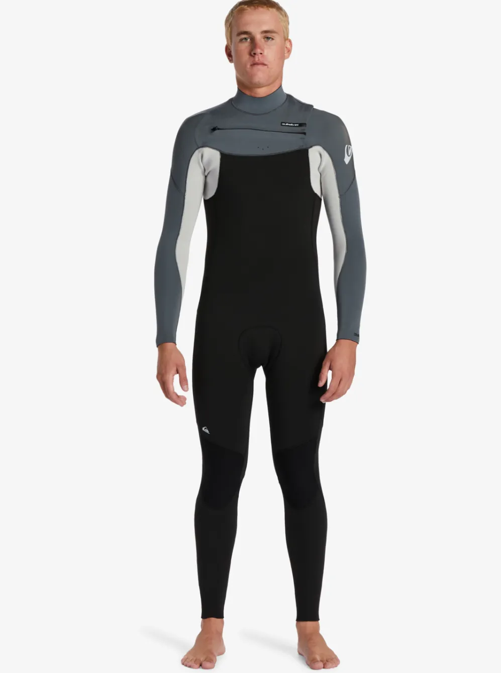 Quiksilver Wetsuits|3/2Mm Everyday Sessions Chest Zip Wetsuit Black/ Ash