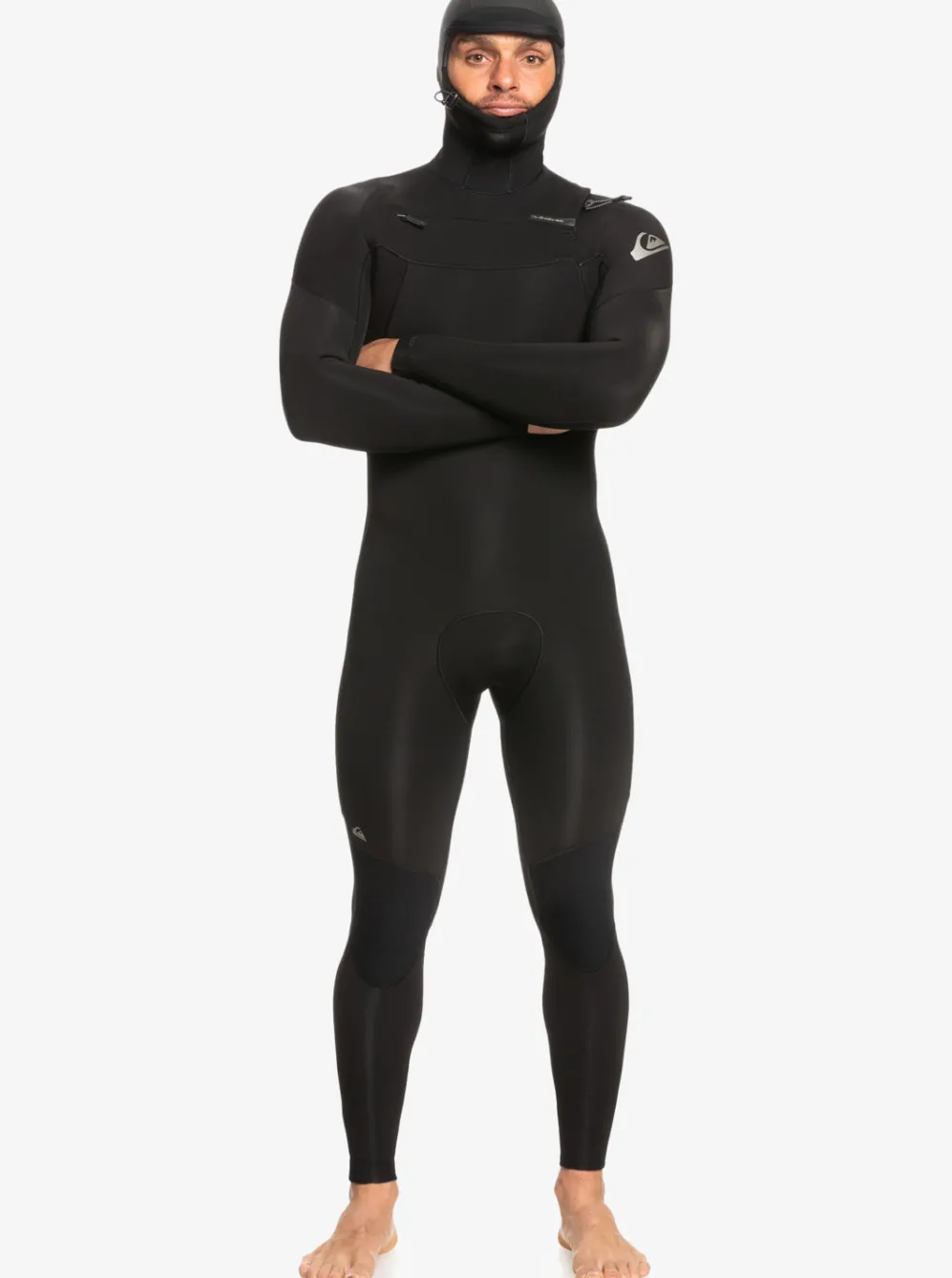 Quiksilver Wetsuits|5/4/3Mm Everyday Sessions Hooded Chest Zip Wetsuit Black