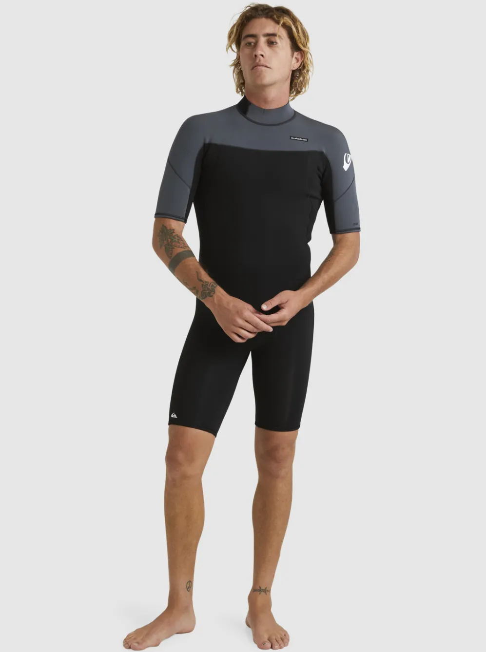 Quiksilver Wetsuits|2/2Mm Everyday Sessions Short Sleeve Back Zip Springsuit Black/Gun Metal