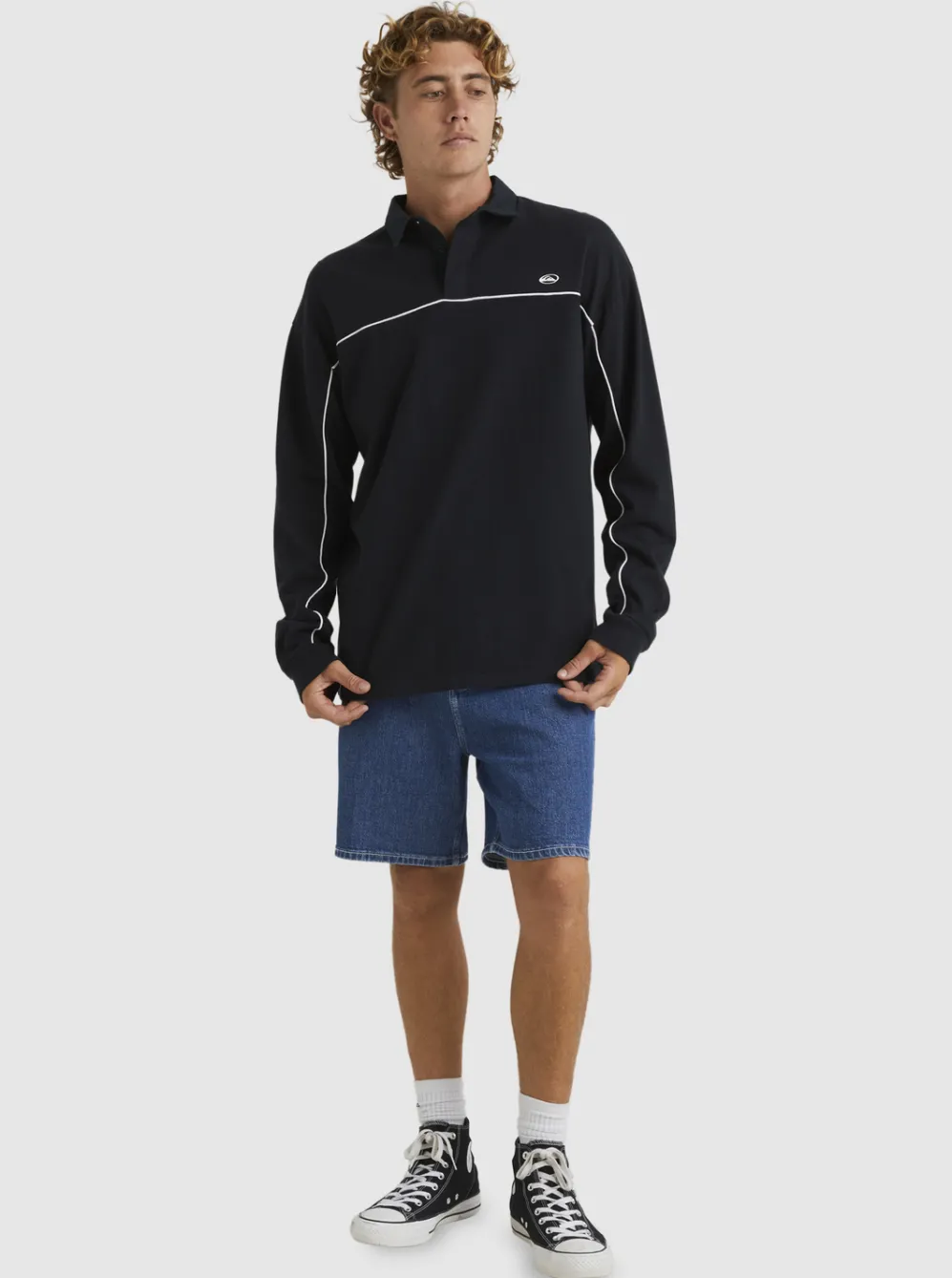 Quiksilver Shirts & Polos|Modular Rugby Polo Knit Black