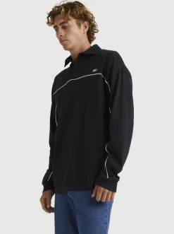 Quiksilver Shirts & Polos|Modular Rugby Polo Knit Black