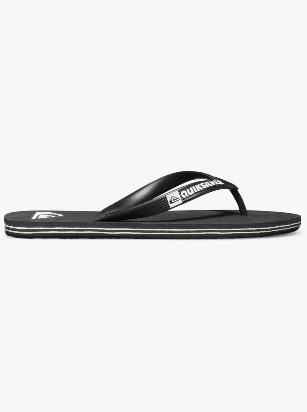 Quiksilver Sandals|Molokai Flip-Flops Black/Black/White