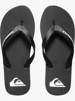 Quiksilver Sandals|Molokai Flip-Flops Black/Black/White