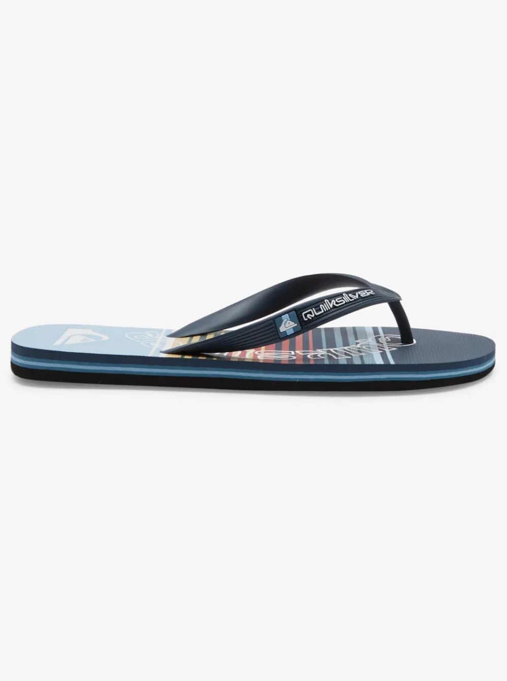 Quiksilver Sandals|Molokai Word Flip-Flops Blue 4