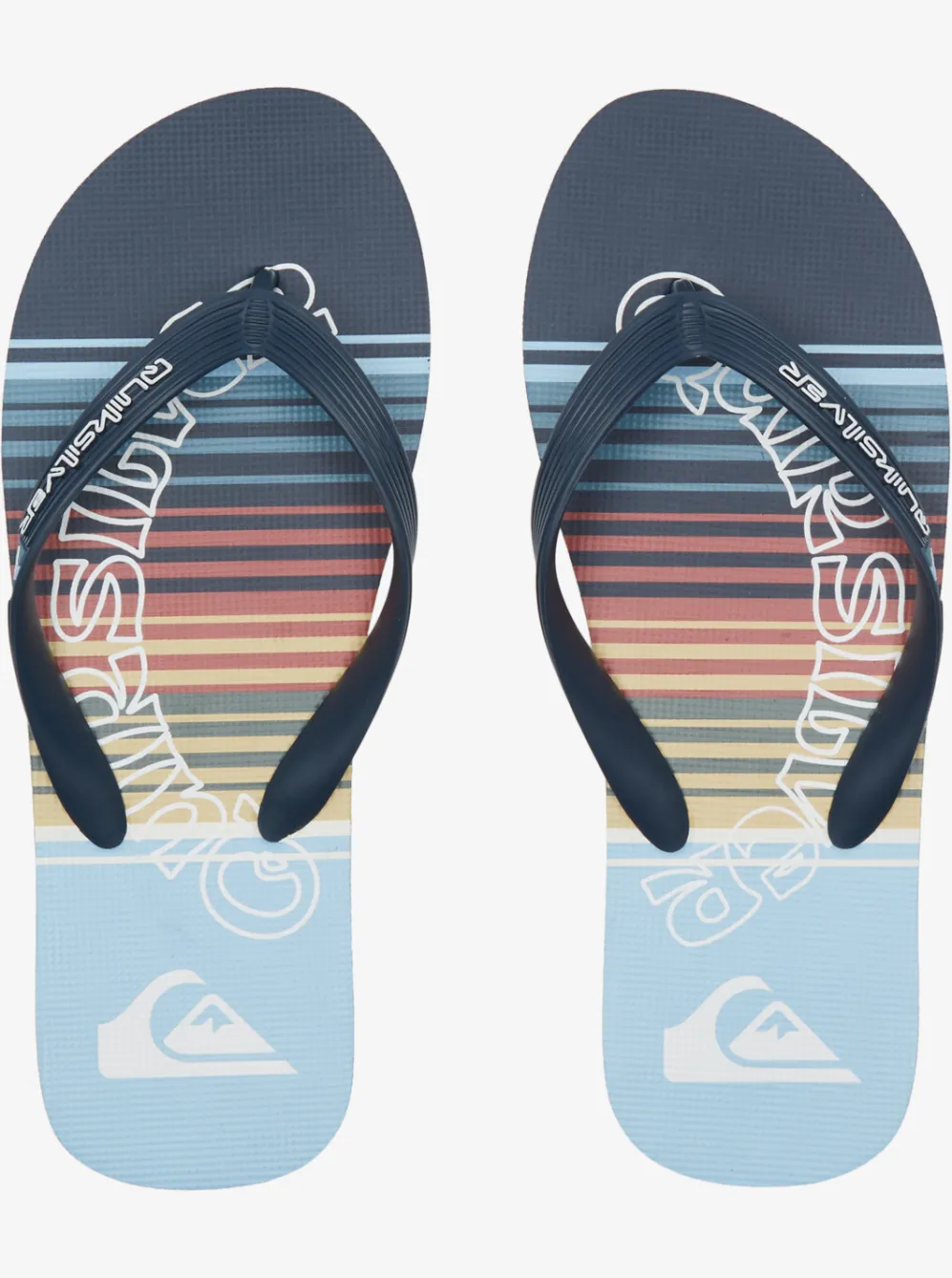 Quiksilver Sandals|Molokai Word Flip-Flops Blue 4