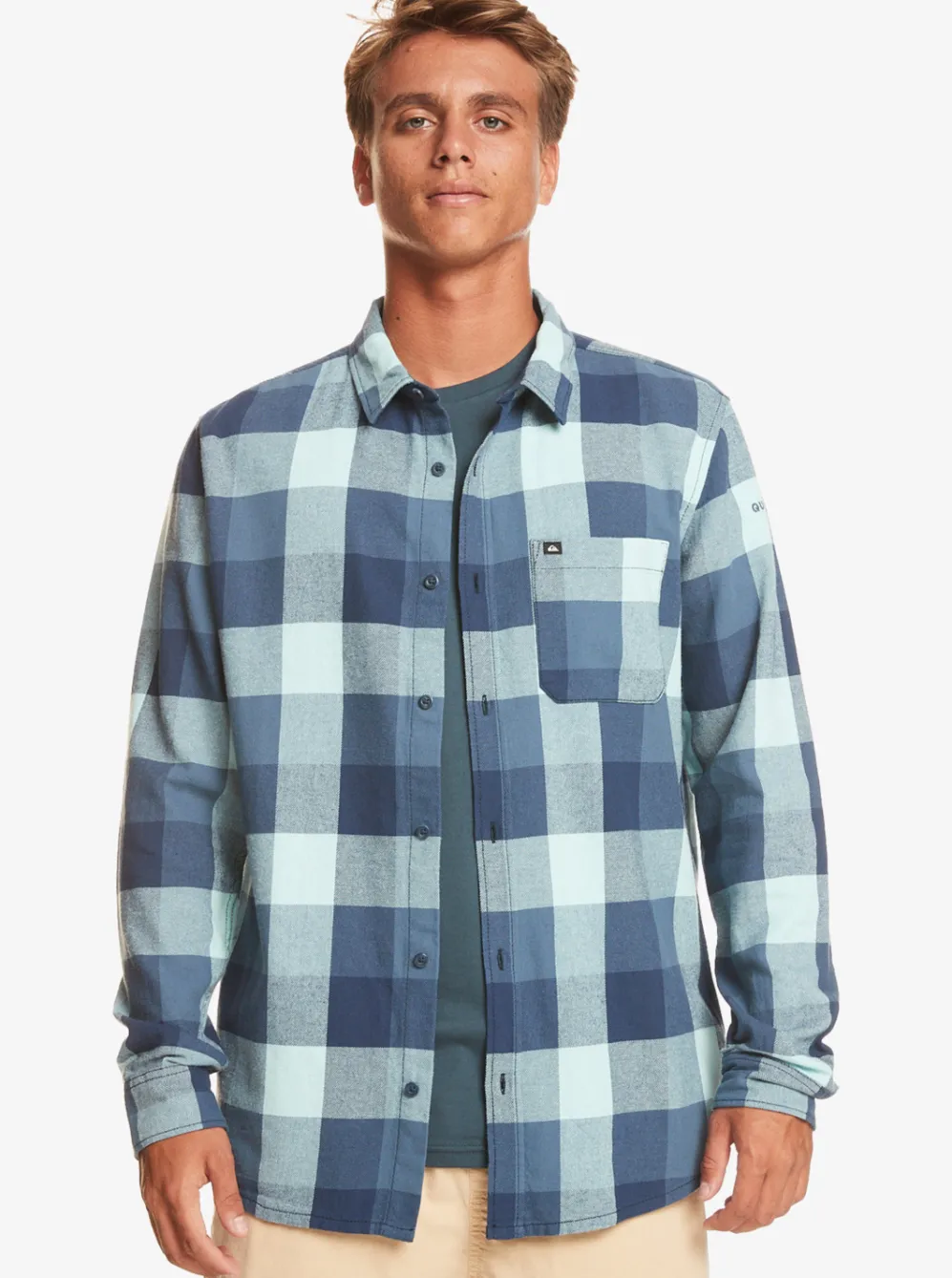 Quiksilver Shirts & Polos|Motherfly Long Sleeve Shirt Pastel Turquoise Motherfly