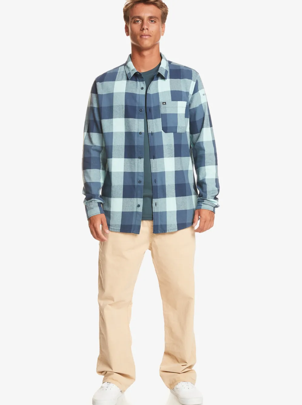 Quiksilver Shirts & Polos|Motherfly Long Sleeve Shirt Pastel Turquoise Motherfly