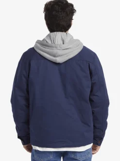 Quiksilver Jackets|New Aitor Hooded Jacket Naval Academy