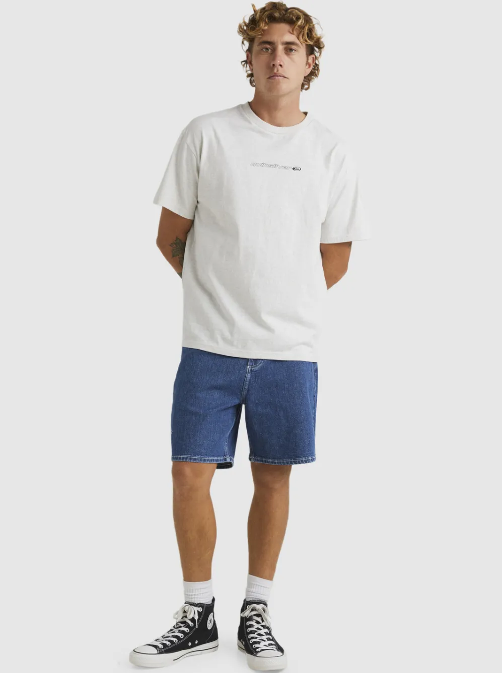 Quiksilver Tees|New Instinct Short Sleeve Stn T-Shirt Snow Heather