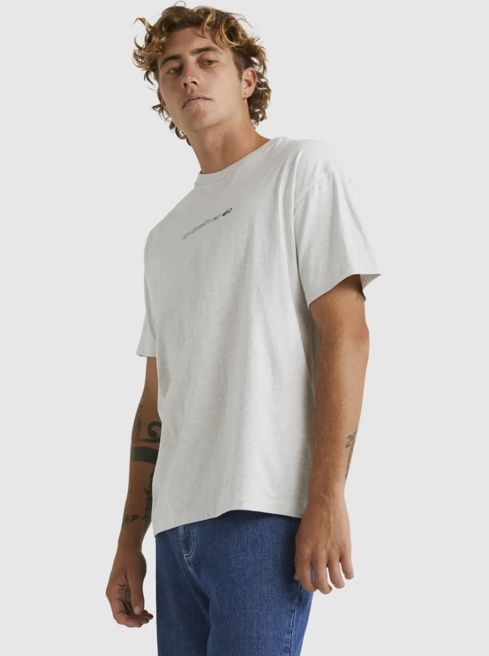 Quiksilver Tees|New Instinct Short Sleeve Stn T-Shirt Snow Heather