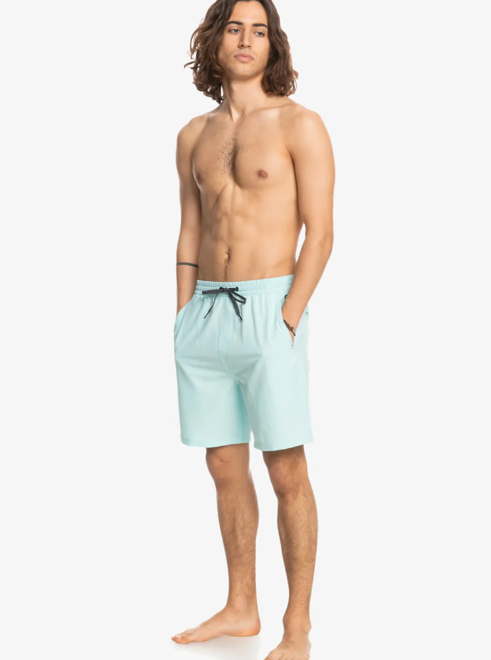Quiksilver Boardshorts|Ocean Elastic Waist 18" Amphibian Shorts Iced Aqua