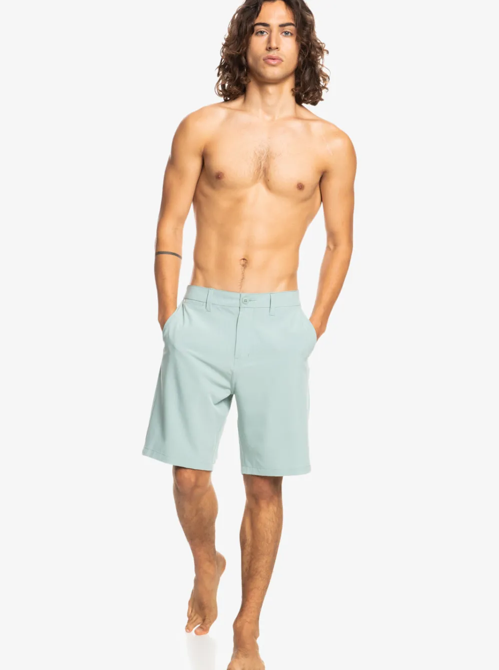 Quiksilver Boardshorts|Ocean Union Amphibian 20" Hybrid Shorts Green Milieu