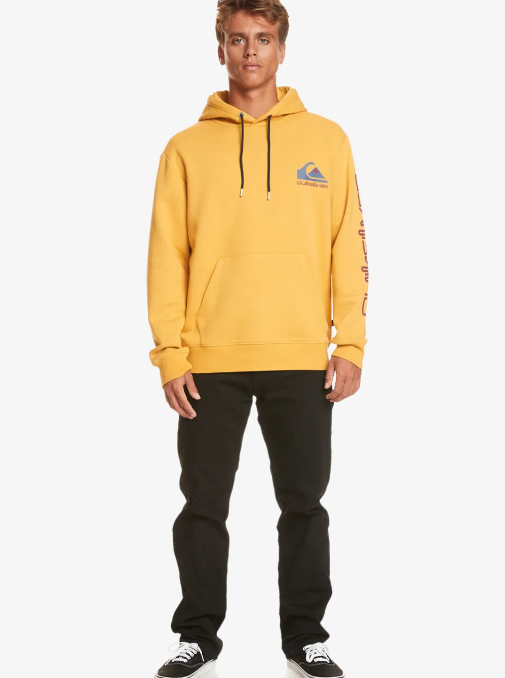 Quiksilver Sweatshirts & Hoodies|Omni Logo Hoodie Mustard