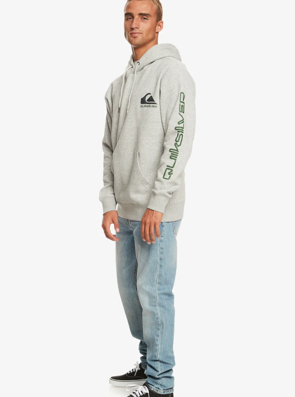 Quiksilver Shirts & Polos|Omni Logo Hoodie Athletic Heather