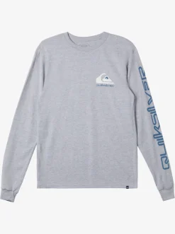Quiksilver Tees|Omni Logo Long Sleeve T-Shirt Athletic Heather