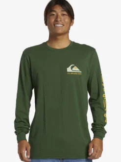 Quiksilver Tees|Omni Logo Long Sleeve T-Shirt Greener Pastures
