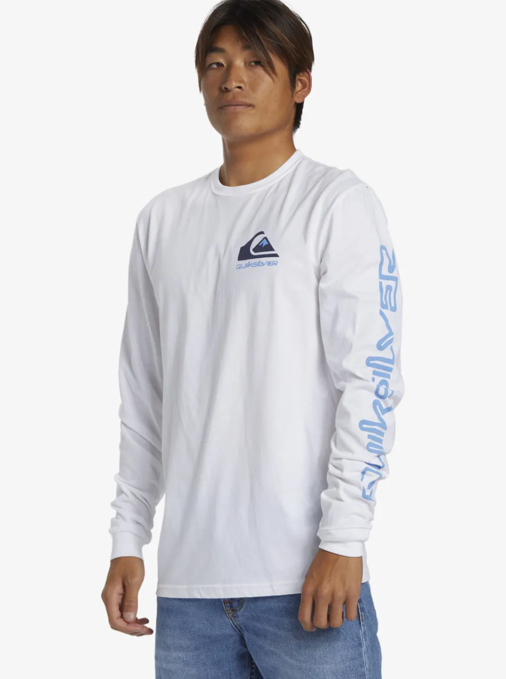 Quiksilver Tees|Omni Logo Long Sleeve T-Shirt White